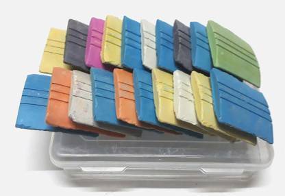 JUSTLY TAILOR MARKER CHALK - PACK of 20 Sewing/Tailor Marker Different Colors for Perfect Markings on Fabrics Tailor Chalk