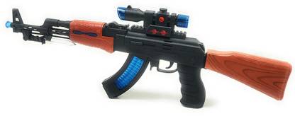 IndusBay Light and sound Musical AK47 PUBG Sub Machine Gun Toy and Laser Projection AK-47 M4 Toy Gun for boys Guns & Darts