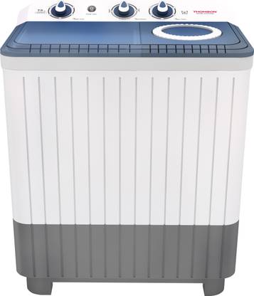 Thomson 7.5 kg 5 Star Rating, Smart Pro Wash Technology Semi Automatic Top Load Washing Machine White, Blue, Grey