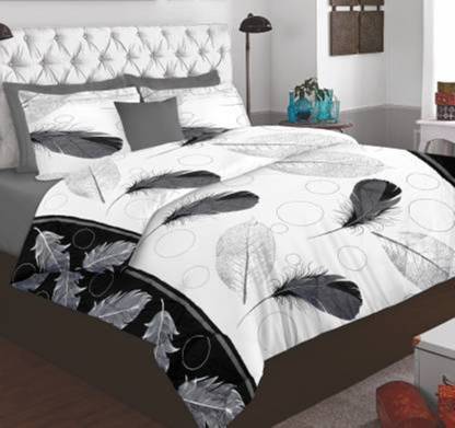 PAWAR 150 TC Polycotton Double Printed Flat Bedsheet