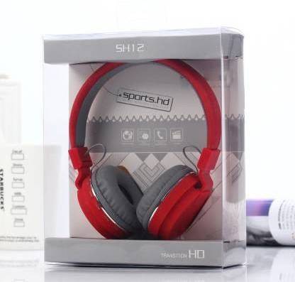 Worricow SH12 Foldable Wireless Headphone with Mic and SD Card Slot Bluetooth Gaming