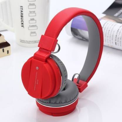 Worricow SH12 Foldable Wireless Headphone with Mic and SD Card Slot Bluetooth Gaming
