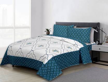 jagdamba enterprises 200 TC Cotton Double Printed Flat Bedsheet