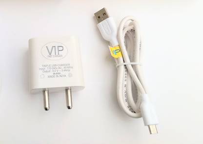 VIP 5 W 3.4 A Wall Charger for Mobile with Detachable Cable