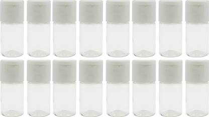 Harspet 20ml Empty Refillable Transparent Fliptop Bottle Set of 16 20 ml Bottle