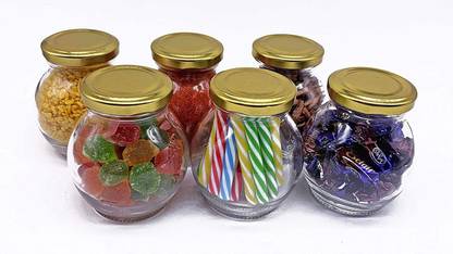 parth radadiya Glass Cookie Jar  - 350 ml