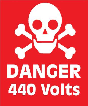 imbue DANGER 440 VOLTAGE Emergency Sign