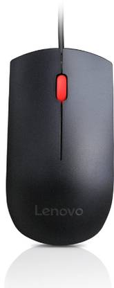 Lenovo Essential USB Mouse Wired Ambidextrous Optical  Gaming Mouse