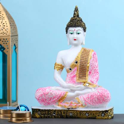PERFECT Beautiful Lord Gautam Buddha in Meditating Position Statue for Home Decor Decorative Showpiece  -  25 cm