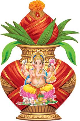 god & god's 61 cm Ganesha G Wall Sticker 795 Self Adhesive Sticker