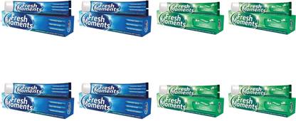 fresh moments Toothpaste (Pack of 4) + Gel Toothpaste (Pack of 4) Toothpaste