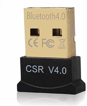 Readytech USB Bluetooth Adapter, CSR 4.0 USB Bluetooth Dongle Receiver with All in One Driver CD, Gold Plated, for Laptop PC Computer Supports Windows 10 8 7 Vista XP USB Adapter