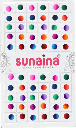 SUNAINA DOUBLE SHADE MATCHING PLAZA SIZE-2 मल्टीकलर बिंदी
