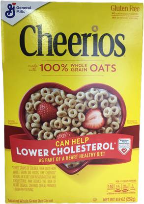 General Mills Cheerios 100% Whole Grain Oats 8.9 Oz Box