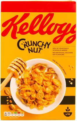 Kellogg's Crunchy Nut Breakfast Cereal Box