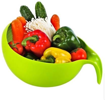 Dream Product Factory Rice Bowl Plastic Fruit Bowl Thick Drain Basket with Handle Colander Collapsible Colander