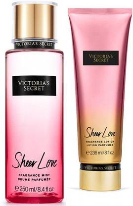Victoria's Secret Sheer Love 250ml Fragrance Mist + 236ml Body Lotion Combo Set