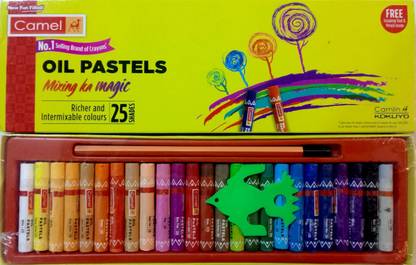 Camlin Oil Pastels 25 Shades with Drawing Pencil