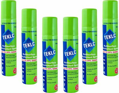 TEKLC Multisurface Disinfectant Spray 100ml - Pack of 6 Sanitizer Spray Bottle