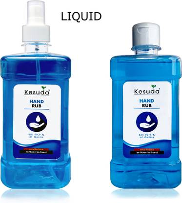 KESUDA 500ml  MIST Spray with 500ml LIQUID  with flipflop Cap (500ml+500ml) Hand Rub Pump Dispenser