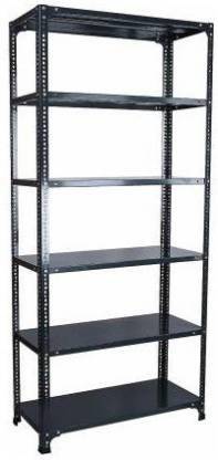 Spacious CRC Sheet 6 Shelf Slotted Angle Rack, 12x36x86 Inch, 20 Gauge sheet, 14 Gauge Angle Luggage Rack Luggage Rack Luggage Rack