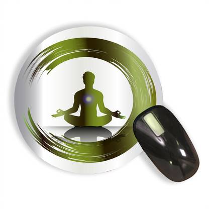 RADANYA Mouse Pads Chakra Printed RDRPD-23-129 Anti Skid Round Non Slip Base Mousepad