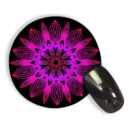 RADANYA Mouse Pads Mandala Printed RDRPD-21-10 Anti Skid Round Non Slip Base Mousepad