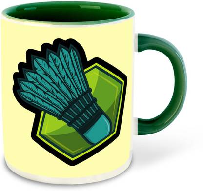 whats your kick Badminton Inspired designer printed Dark Green Ceramic Coffee |Tea |Milk (Gift | Game |Sports|Motivational Quotes |Hobby (Multi 15) Ceramic Coffee Mug