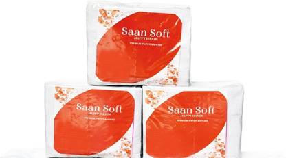 saan TISSUE PAPER NAPKIN /SERVIETTE PACK OF 3 X 80 SHEETS White Paper Napkins
