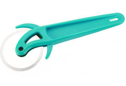 Moxstar Pizza Cutter Wheel Blade with Plastic Finger Safe Handle(Cyan) Rolling Pizza Cutter
