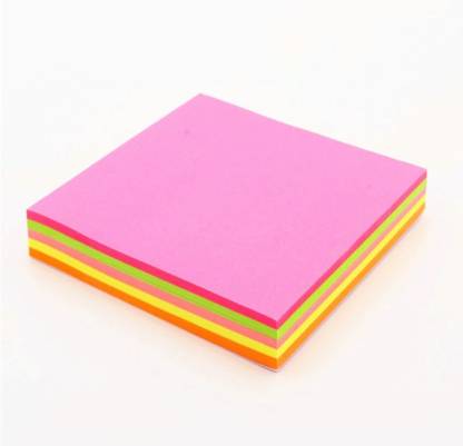 ODY Vibrant colors Self adhesive Neon sticky notes 80 Sheets Regular, 4 Colors