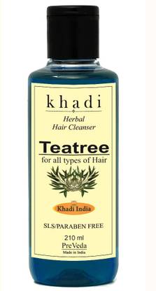 KHADI Organic Tea Tree Shampoo Natural & Herbal Best Anti Hair Fall Shampoo Sls & Paraben Free