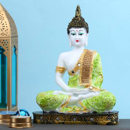 Flipkart Perfect Homes Beautiful Meditating Blessing Beautiful Buddha Decorative Showpiece Decorative Showpiece - 25 cm