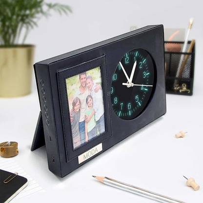 MODA Analog Black Clock