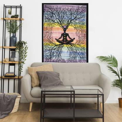Yogashq Yoga Man Root Hand Brush Yoga Tapestry