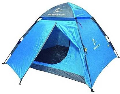 Veera Double Layer Polyester Tent, 4 Person (Blue) Tent - For 4 person