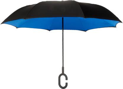 Amextrian Inverted, reversible umbrellas with c shape handle for men and women (multicolor) Umbrella