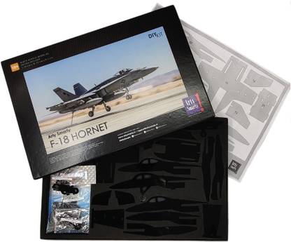 Arty Smarty F18 Hornet | DIY Model Aircraft | Easy to Assemble | Perfect for Aeromodelling | Precision Laser Cut Black Acrylic Airplane Model | Perfect to Display at Home