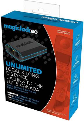 magicJackGO 2017 VOIP Phone Adapter Portable Home and On-The-Go Digital Phone Service. Make Unlimited Local & Long Distance Calls to The U. S. and Canada. NO Monthly Bill. 2017 (1 Pack) Wireless Network VOIP Adapter