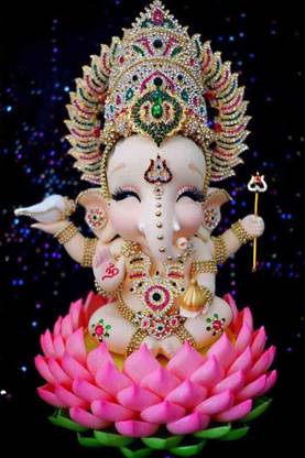 Lord Ganesha Vighnaharta religious Waterproof Vinyl Sticker Poster can1942-1 Fine Art Print