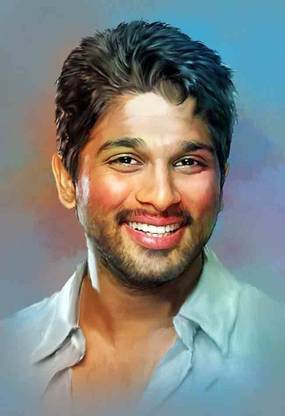 Allu Arjun Photo Paper Poster Fine Art Print