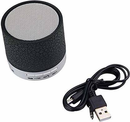Hipipooo Mini Led Wireless Bluetooth Speaker Cracked Layer Usb/Tf Card/Fm Music Sound Box Subwoofer With Colorful Light(Black) 3 W Bluetooth Speaker