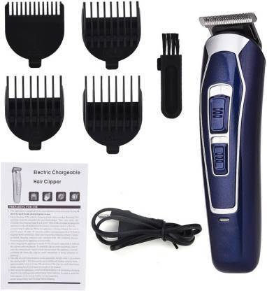 Geemy GM-6115-BLU Trimmer Hair Cutting Machine Clipper Shaver Barber & Saloon Choice Beard Moustach Runtime: 45 min NKZ Body Groomer for Men & Women (Blue) Trimmer 45 min  Runtime 4 Length Settings