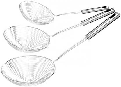 TIARA Prime 3pc Set Frying Strainer DEEP Fry/MESH Strainer/JHARA/Puri Strainer Strainer
