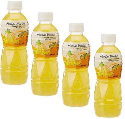 Mogu Mogu Juice 25% with NATA De Coco 300 ml-Pineapple Flavour (Pack of 4) (Imported)