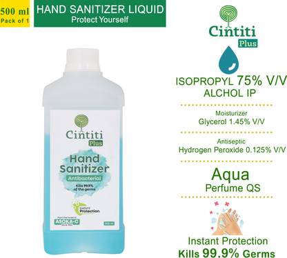 Cintiti  Antibacterial Aqua Perfume - 75% Alcohol 500 ML Hand Sanitizer Bottle