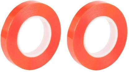 Krazee Red Tap double side Gumming Width 50MM & Length 50 Meter Pack Of 2 50 m Double-sided Tape
