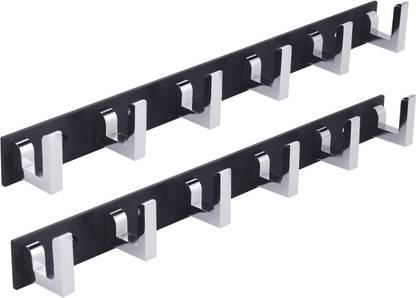 Flipkart SmartBuy Pack Of 2-Extra Long -40 cm Cloth Hanger Bathroom Wall Door Hooks For Hanging keys,Clothes,towel Hooks Hook Rail 12
