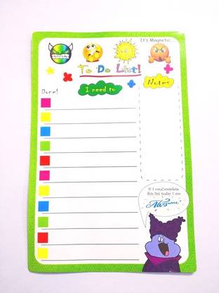 GIFTKART TO DO LIST MAGNETIC SHEET ( WRITABLE & ERASABLE ) Fridge Magnet Pack of 1