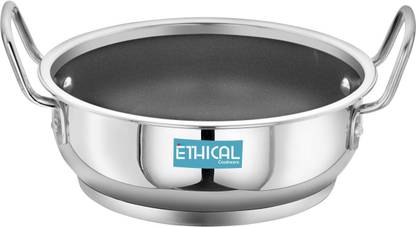 Ethical Premium Series Of Stainless Stell Encapsulated Non Stick kadhai. Kadhai 26 cm diameter 3.5 L capacity
